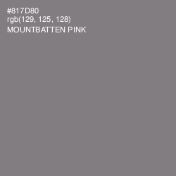 #817D80 - Mountbatten Pink Color Image